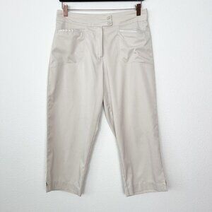 Tail Golf Womens 6 Tan Athletic Cropped Capri Pants